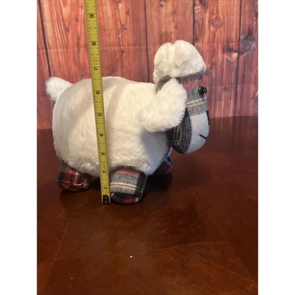 Sheep Doorstop‎ Red Plaid Christmas Collection Doorstopper Decorative Weighted